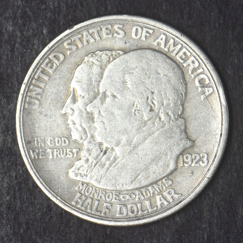 1923-S Monroe Doctrine Centennial Silver Half Dollar .50C - COINGIANTS -