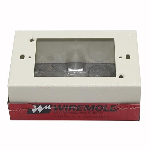 Wiremold Legrand V5745 Comco Switch and Receptacle Box Ivory