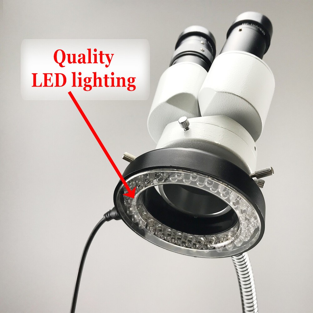 10X Dental Stereo Operating Binocular Microscope with LED Light Adjustable US