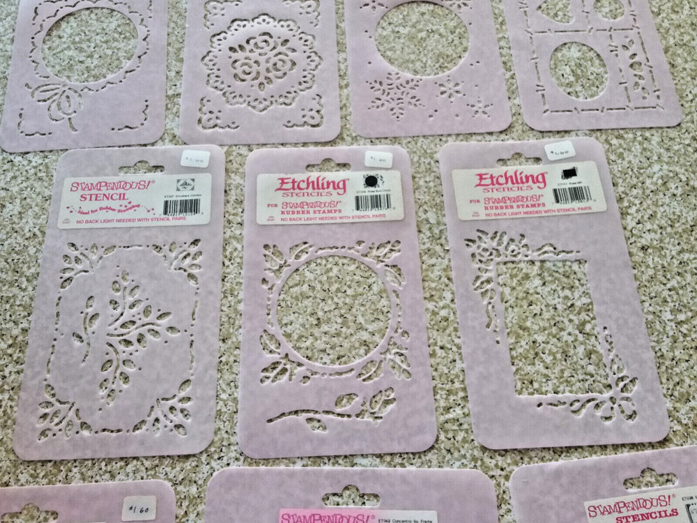 Etchling Stencils Stampendous Lot of 10