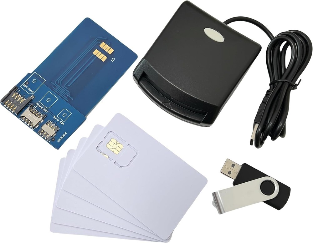 LTE WCDMA ICCID SIM USIM 4G Secure Card Reader Writer Programmer with 5pcs Bl...