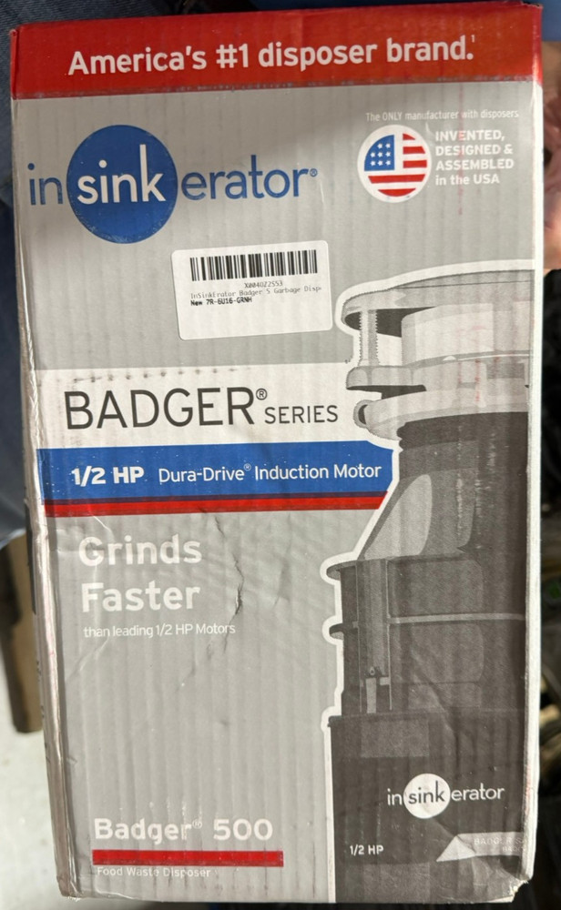 InSinkErator Badger 500 W/C, 1/2 HP Continuous Feed Kitchen Garbage Disposal