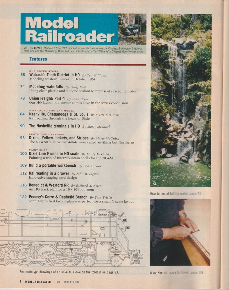 MODEL RAILROADER DECEMBER 2000 Magazine - BACK ISSUE