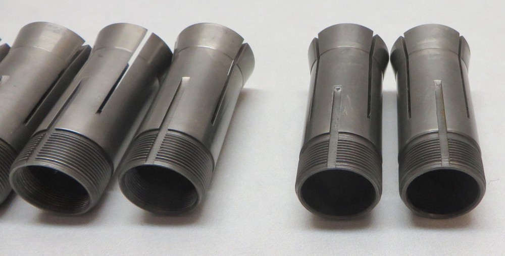 HARDINGE 5C COLLETS HEX AND SQUARE 8 PIECES " ALL USED"