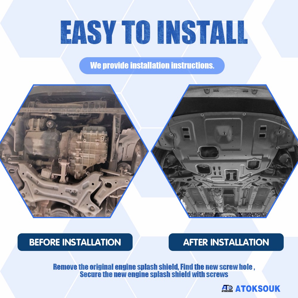 Thick Engine Splash Shield For Hyundai Tucson 2010-2015 Front Engine Guard Hard