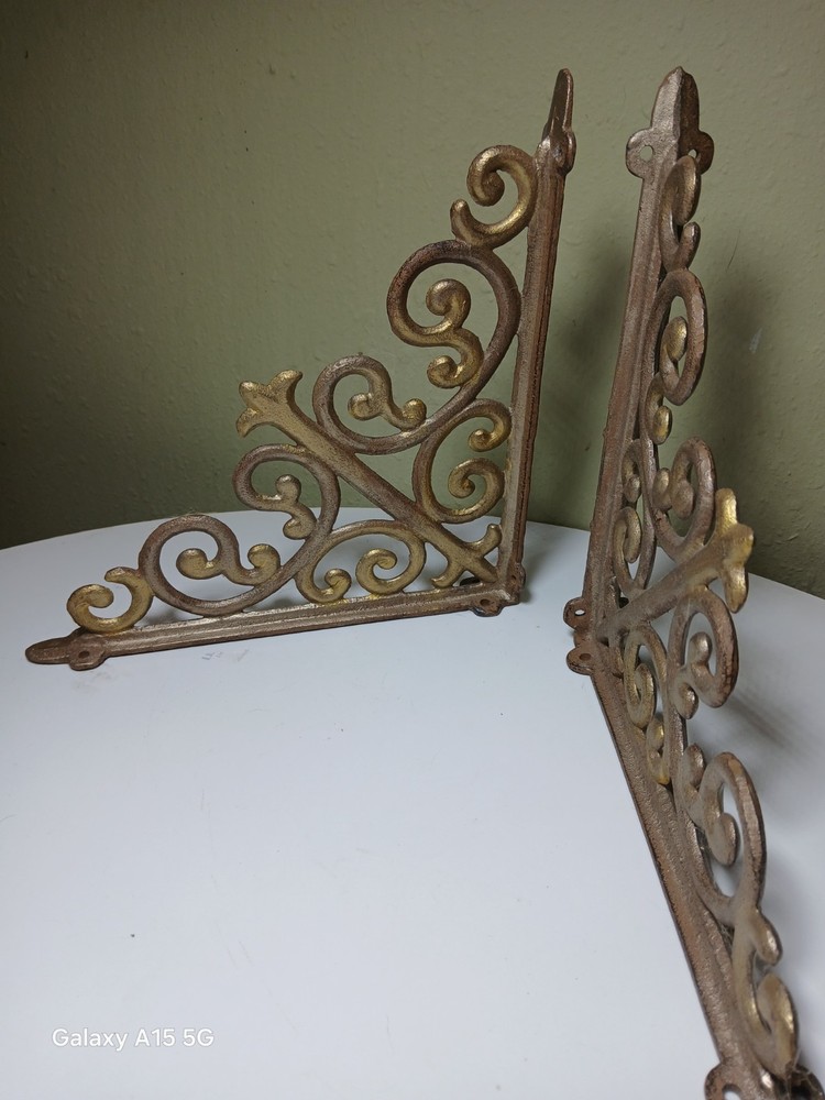 Wall Mount Cast Iron Antique Rustic Shelf Cistern Brackets Shelf Brackets