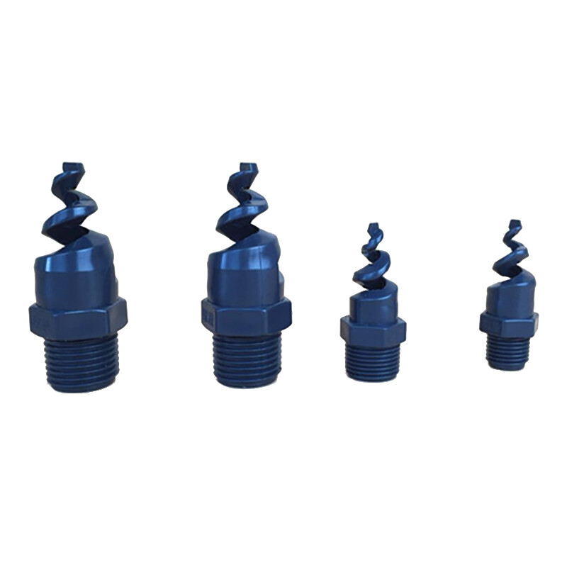 UPVC/PP Spiral Cone Spray Nozzle Atomizing Dedusting Male Thread Misting 1/4"-1"