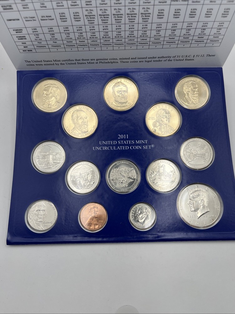 2011 P & D US Mint Set Uncirculated 28 Coins OGP Original Mint Packaging