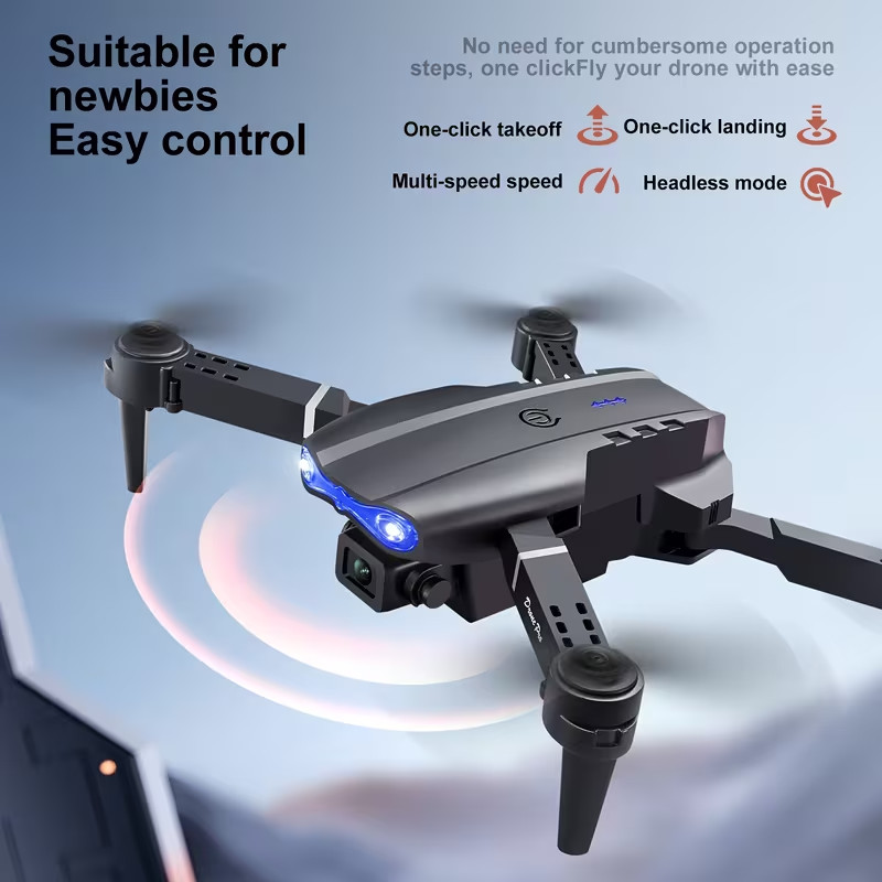 E88 Drone with Built-In Screen Control, Camera RC Drone with HD Display
