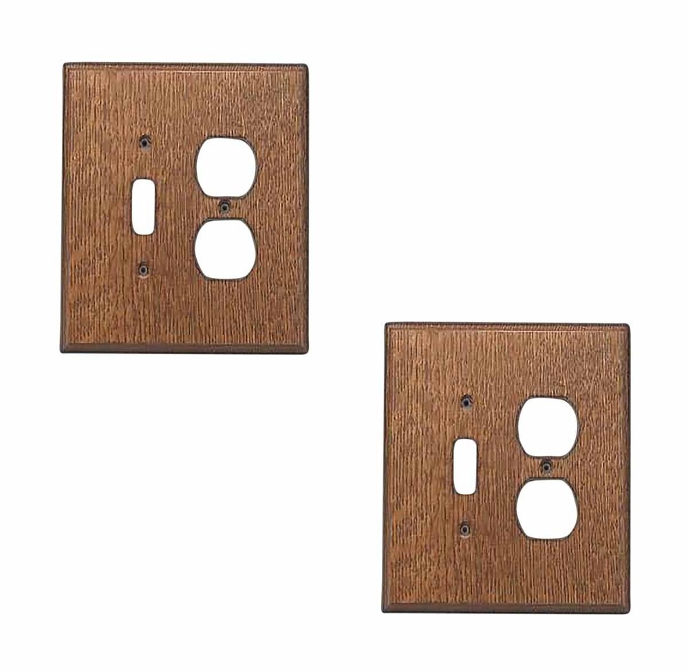 2 Switchplate Oak Toggle/Outlet | Renovator's Supply