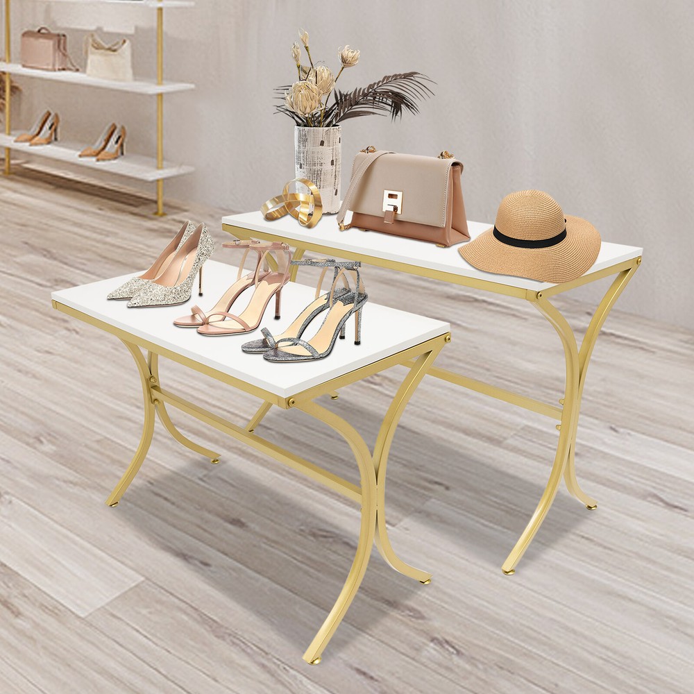 2pcs Handbag Display Stands, Display Riser Shelves, Modern Nesting Tables