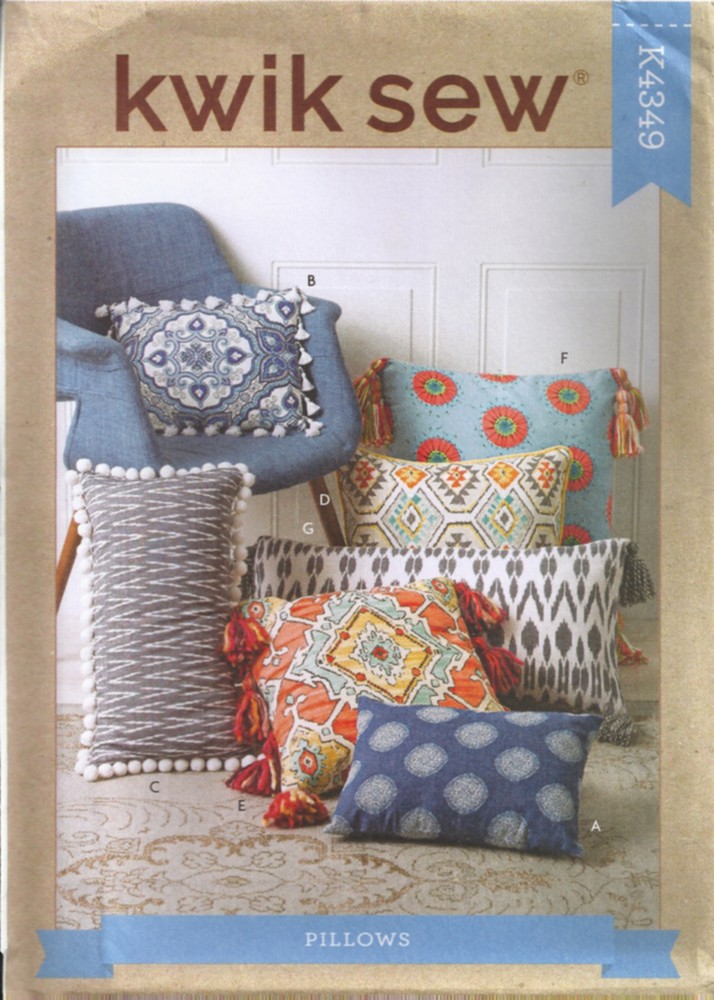 KWIK SEW K4349 PILLOWS SEWING PATTERN ©2020