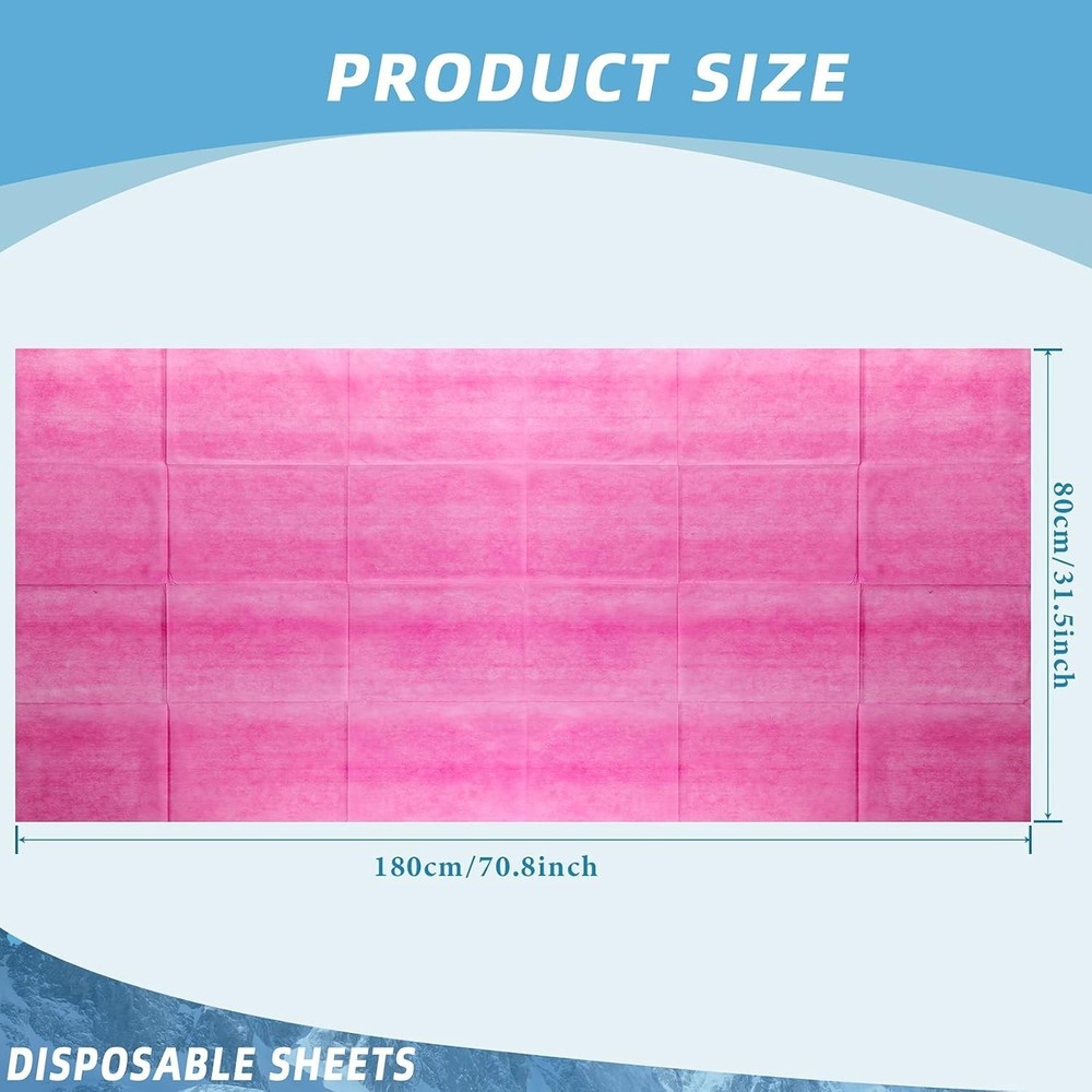 20 Pieces Disposable Bed Sheets Bed Cover Spa Massage Table Sheet Waterproof ...
