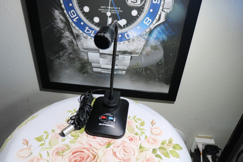 Bogen DDU250 Desktop Push-To-Talk Mic with Lock - Dynamic Uni-Directional