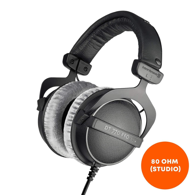 beyerdynamic DT 770 Pro 80-Ohm Headphone bundle with Black Replacement Ear Pads