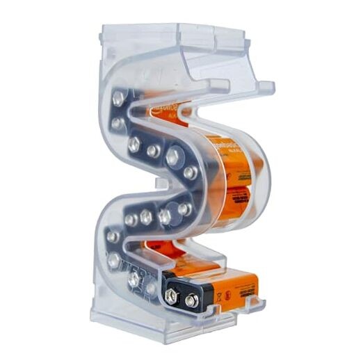 Battery Ladder Organizer Case for Batteries - Stackable or Mounted 9V 1 - Pack