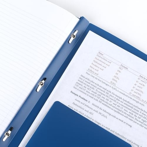 2-Pocket Folder + Study App, 4 Pack, Plastic Folder with Prong Classic Colors