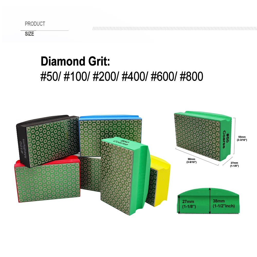Diamond Polishing Pads Set for Granite, Marble & Ceramic - 6 Pcs