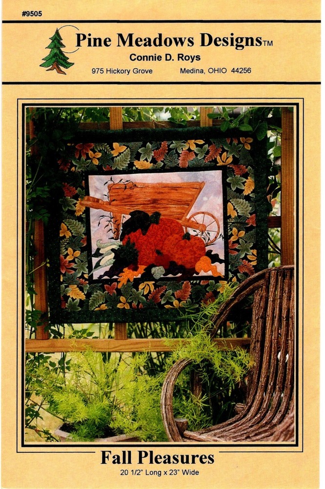 Fall Pleasures Wall Quilt Pattern by Pine Meadows Designs 9505