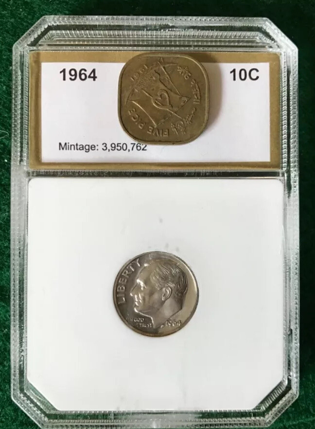 1964 Silver Proof Dimes -T