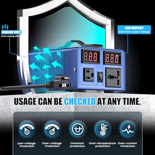 500 watt Voltage Conversion Transformer Heavy-Duty Step-up/Step-Down AC 500W