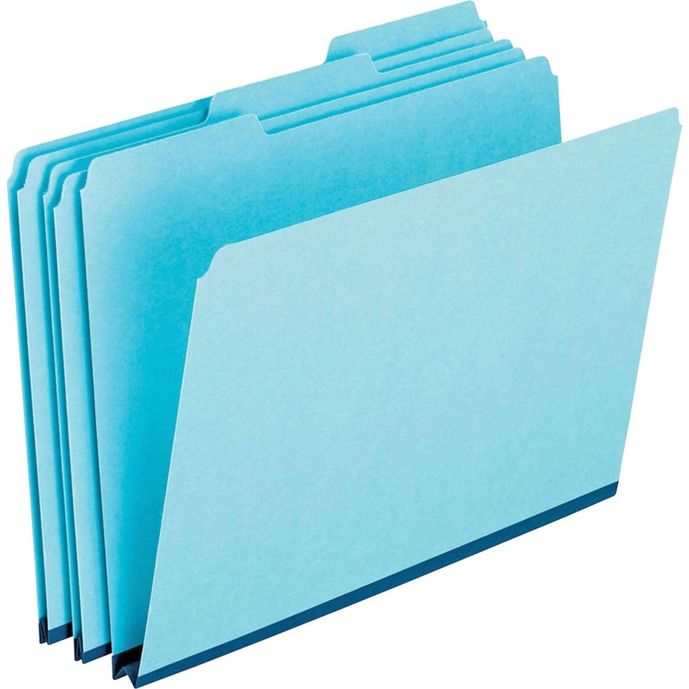 Esselte 9200T13 Pressboard File Folder Blue 1" Exp 25/Box
