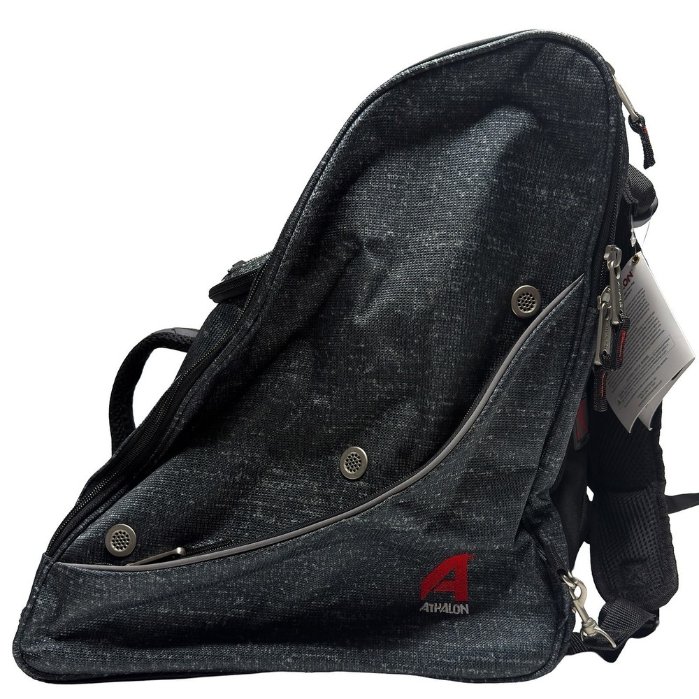 Athalon Ski Boot Bag NWT | Gray Heather Backpack | Padded Straps Vented Pockets