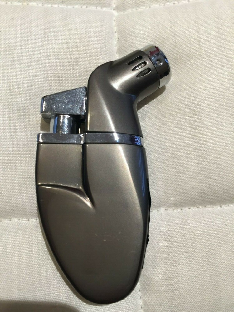 Gun Metal Gray Torch Cigarette/Cigar / Pipe Lighter