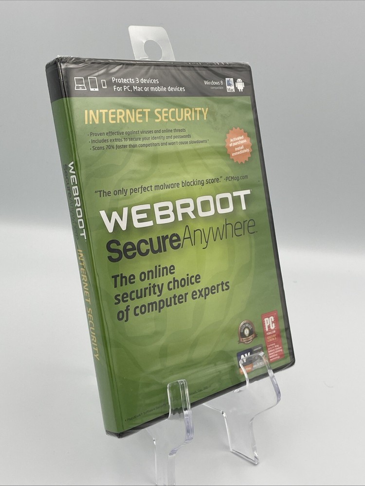 Webroot Secure Anywhere Internet Security WINDOWS 8 Compatible PC Mac or Mobile
