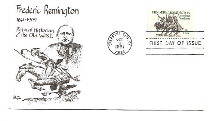 1934 Frederick Remington, Bazaar FDC