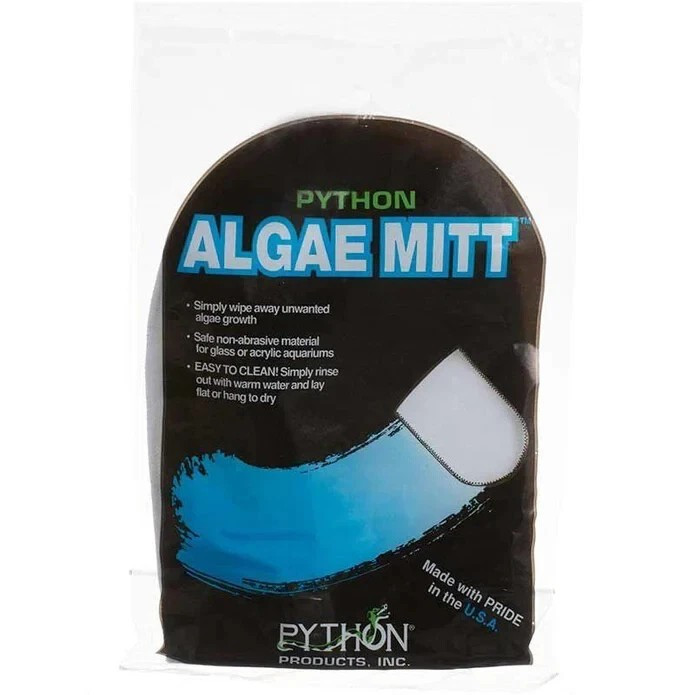 Python Products No Spill Clean and Fill Algae Mitt Aquarium Cleaning Cloth