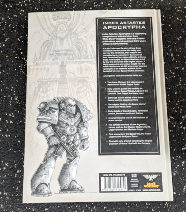 Games Workshop Warhammer 40k Index Astartes Apocrypha - Rogue Trader era lore