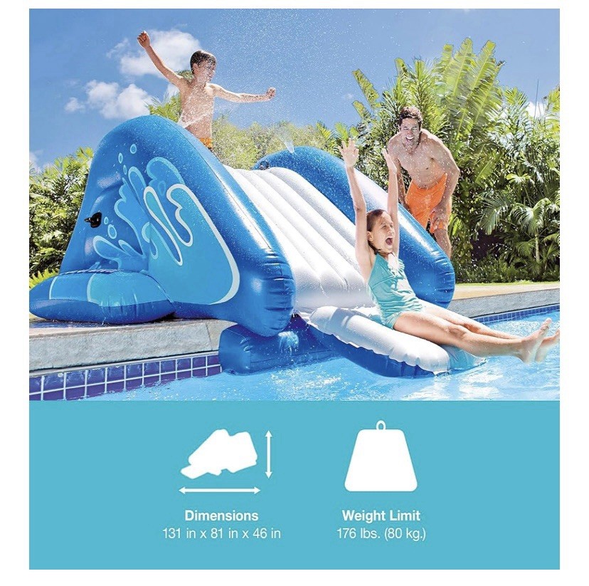 Intex Kool Splash Inflatable Pool Water Slide Play Center with Sprayer, Blue