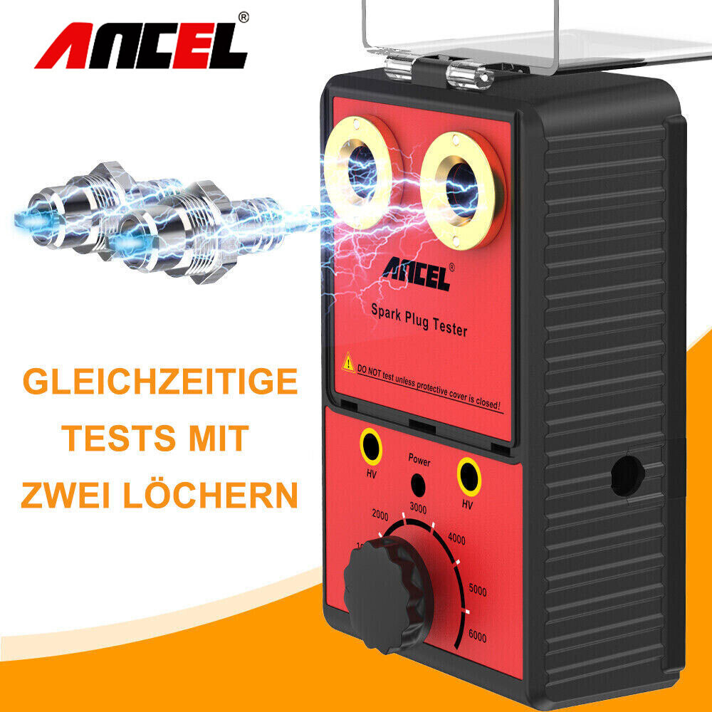 ANCEL Car Spark Plug Tester Ignition System Double Hole Detector Spark Plug