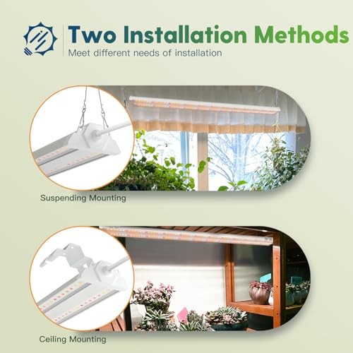 1 Pack 4ft LED Grow Light, 60W (350W Equivalent), Sunlike Full 4FT - 1 Pack