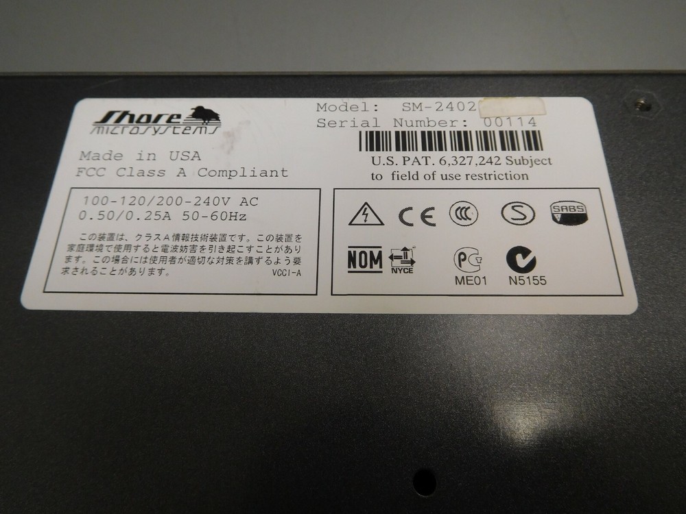 Shore Microsystems SM-2400 SM-2402 Multiport Bypass Switch w/ Rack Ears