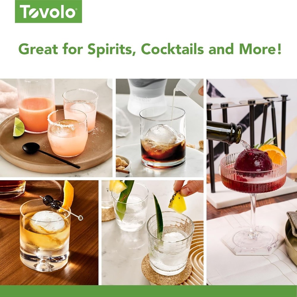 Elegant Ice Sphere Makers – Stackable, Dishwasher Safe, and Effortless to Use