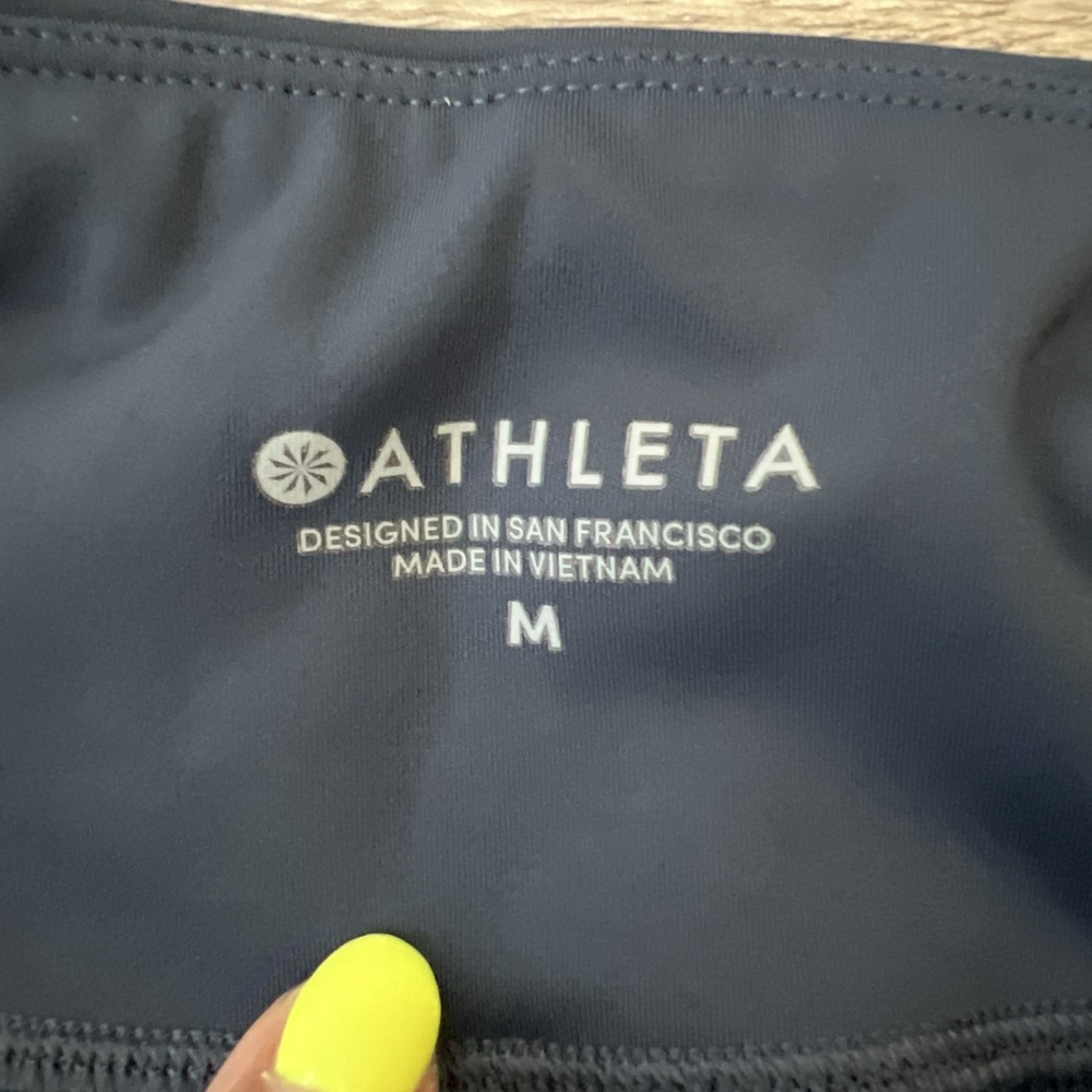 Athleta Crop Leggings Womens Medium Navy Patterns