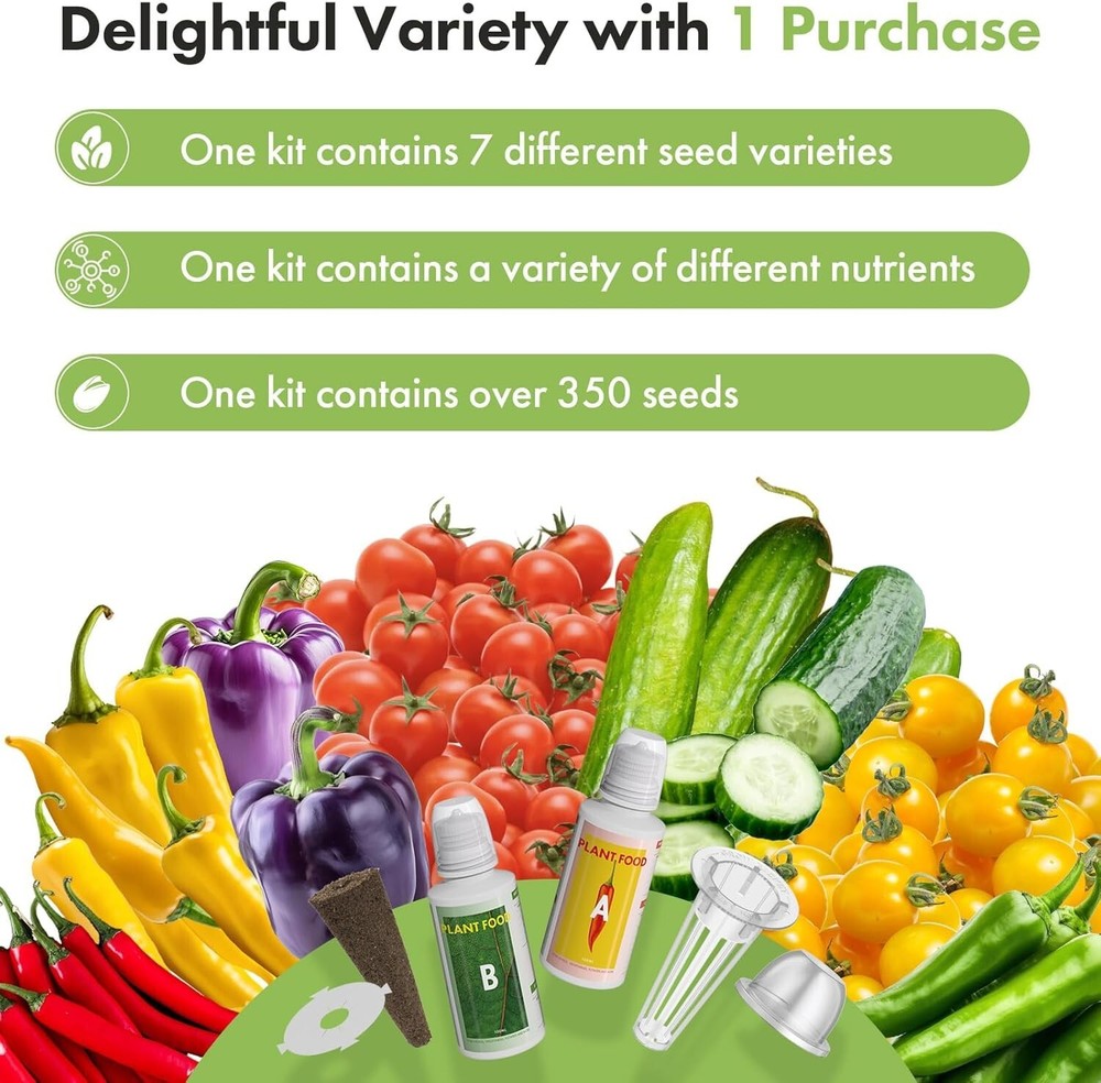User-Friendly Hydroponic Cherry Tomato Seed Kit with Growth Accessories Included