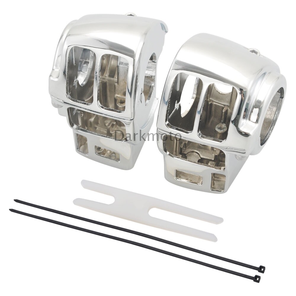 Handlebar Switch Housing Cover Case Kit Chrome For Harley Electra Glide Classic