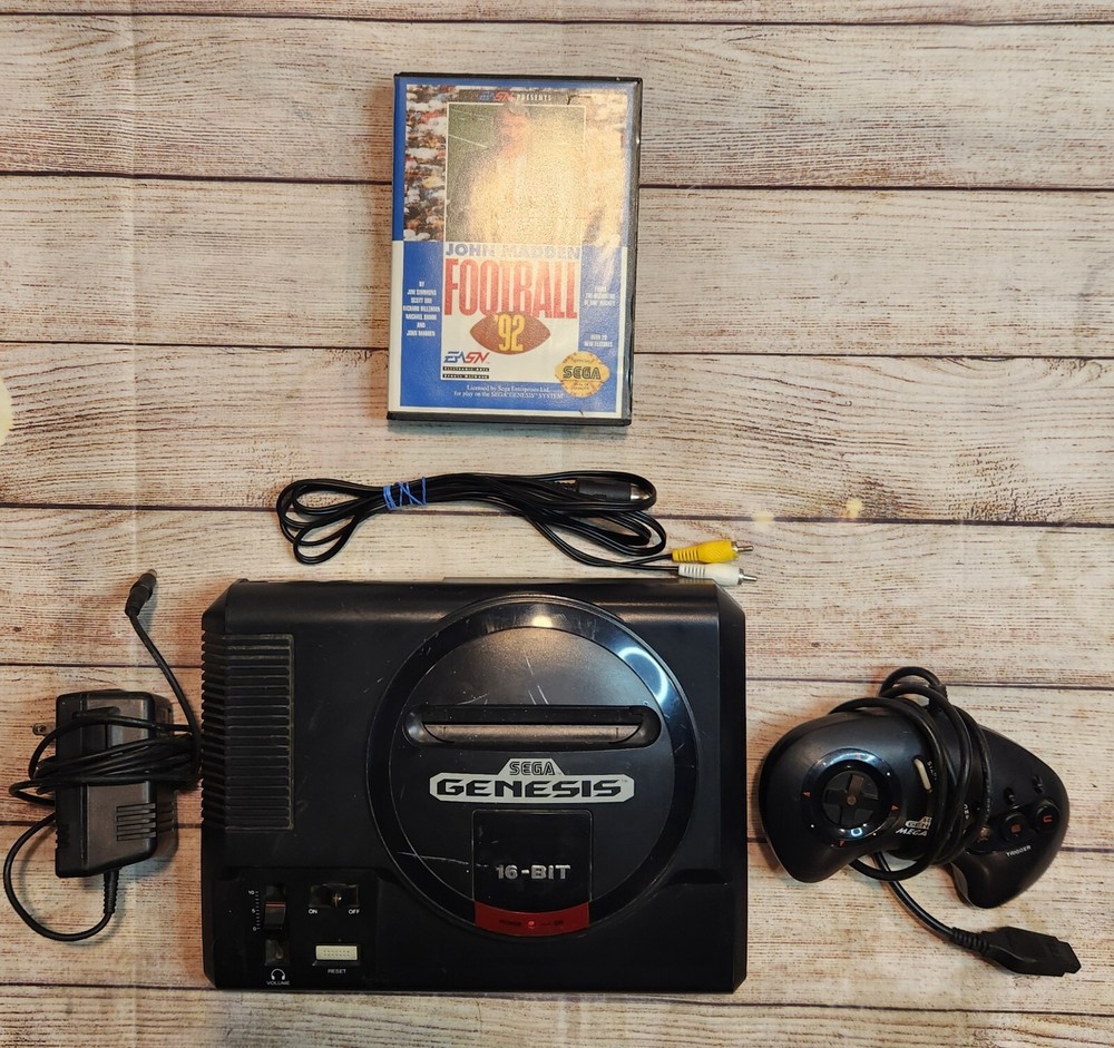 Sega Genesis Console W/Madden 92 & Controller Tested & Works