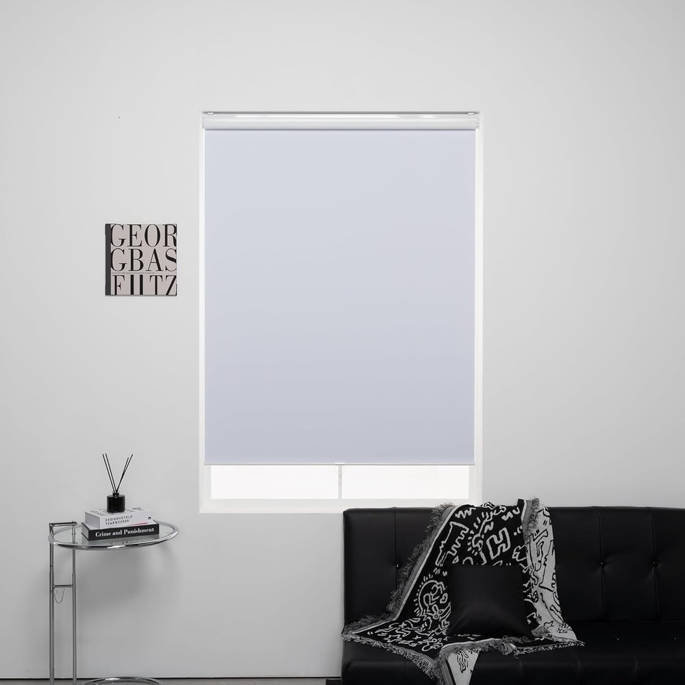 Cordless Roller Shades 100% Blackout Blinds for Windows and Doors, Pull Down ...
