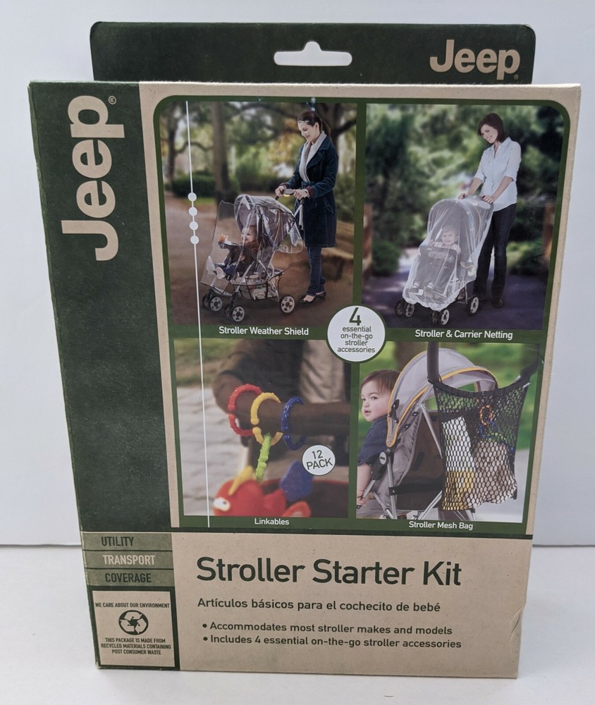 Jeep Essential on the Go Accessories - 4 Piece Stroller Starter Kit New in Box
