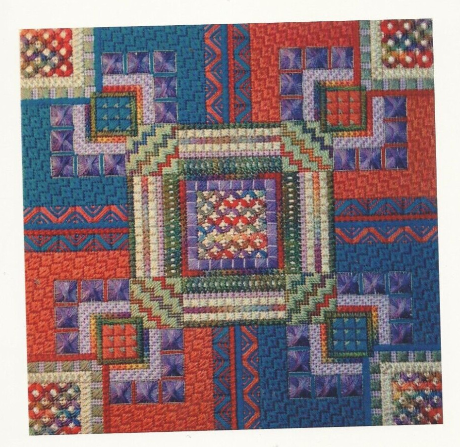 COPPER & TURQUOISE--Needle Delights--Colorful Design--Counted Canvas Pattern