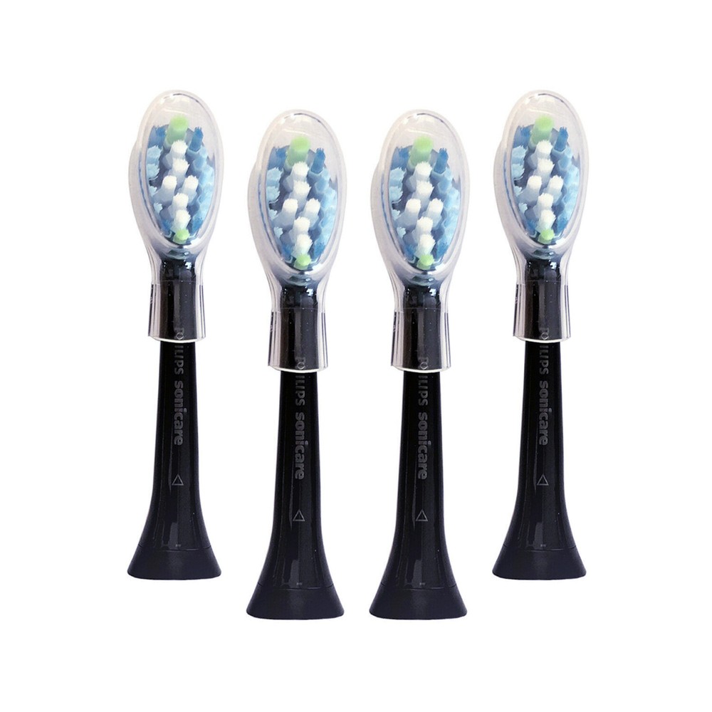 4x Philips DiamondClean AdaptiveClean Replacement Brush Heads | Black | w/o Box