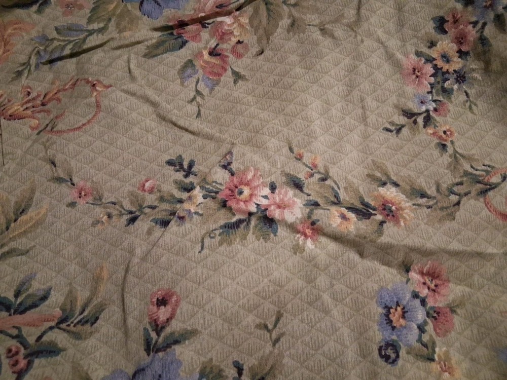 Multicolored Floral Cotton Polyester Fabric 98" X 36"