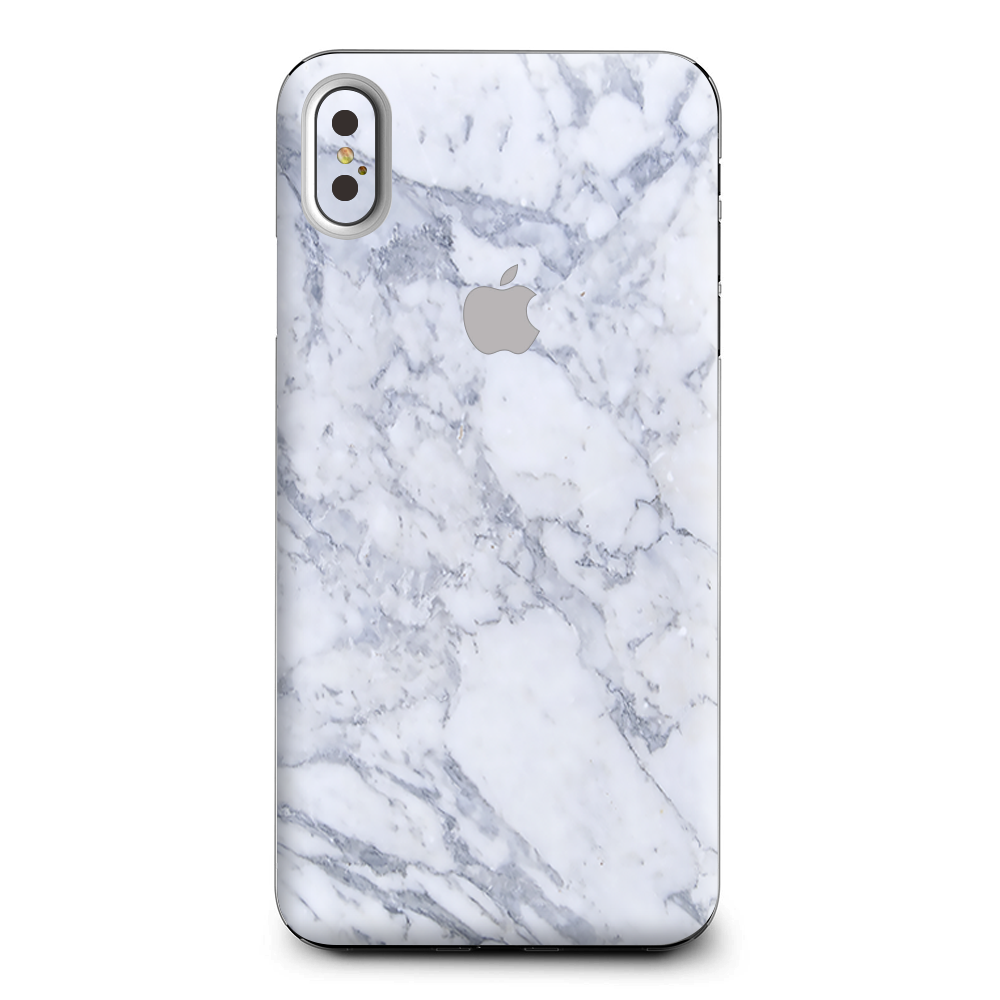 Skins Decal Wrap for Apple iPhone XS Max Grey White Standard Marble