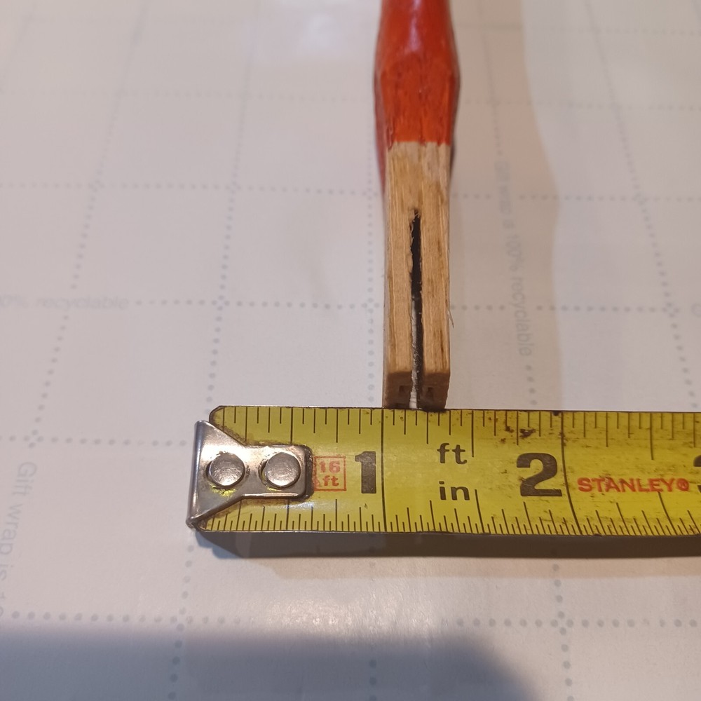 Plumb Hammer Handle ( replacement handle for machinist hammer or ball peen)
