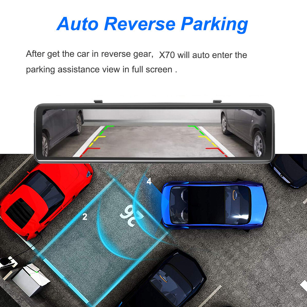 12"Full Touch IPS 4G wifi Car DVR Camera Android dash cam smart rearview mirror