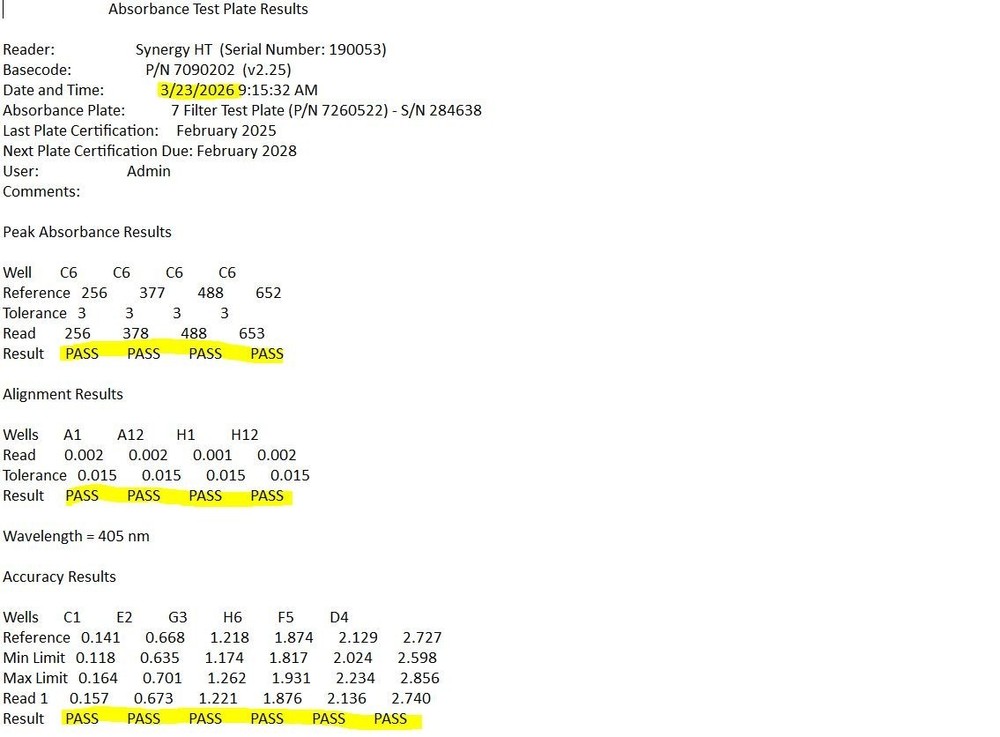 Biotek Synergy HT Multi-Detection Microplate Reader Validated with Warranty